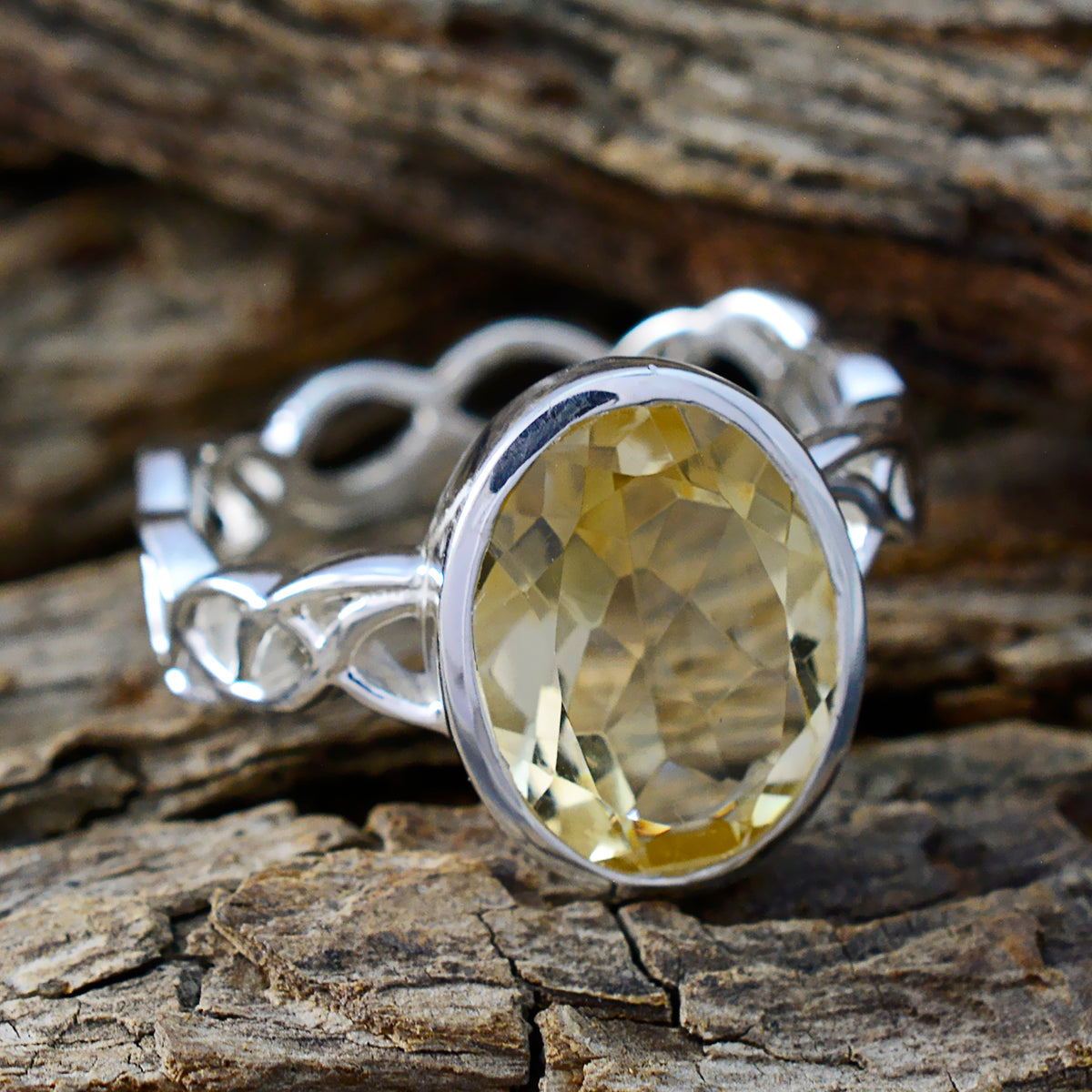 Sofia Rope-Wire Yellow Solitaire Ring
