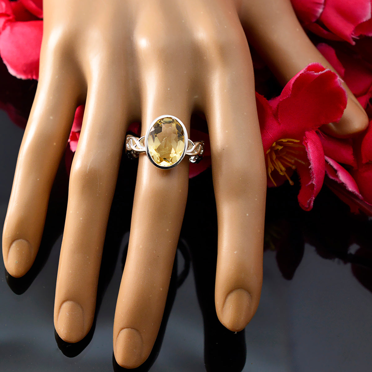 Sofia Rope-Wire Yellow Solitaire Ring