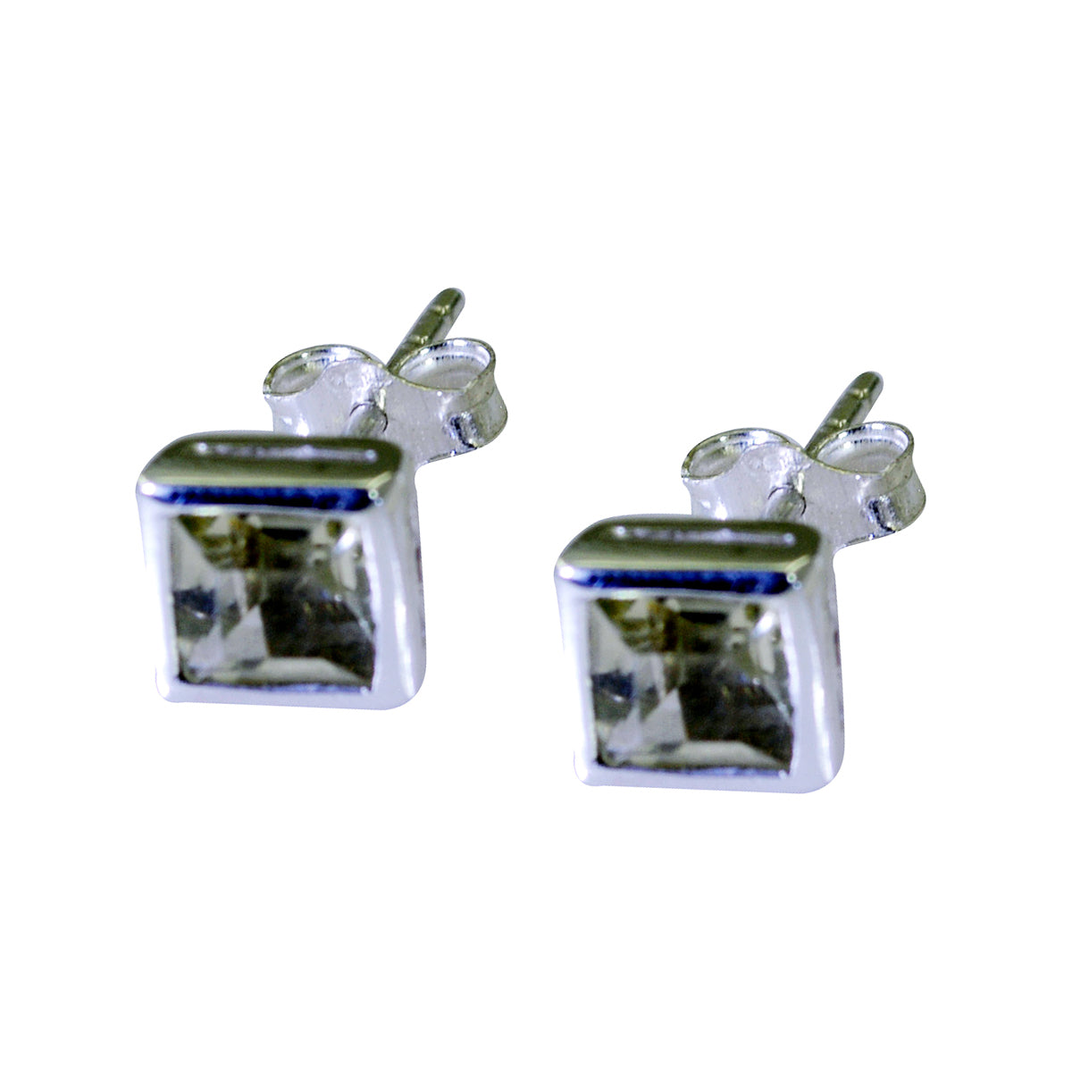 Greta Yellow Solitaire Stud Earrings for Everyday Glam Lemon Quartz Yellow Stud