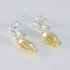 Riley Yellow Solitaire Stud Earrings for Everyday Glam