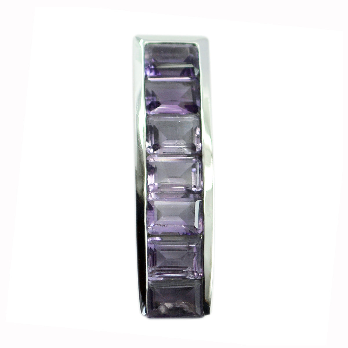Zoey purple wedding pendant featuring a sleek design with eight elegant purple gemstones