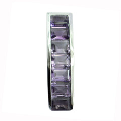 Zoey purple wedding pendant featuring a sleek design with eight elegant purple gemstones